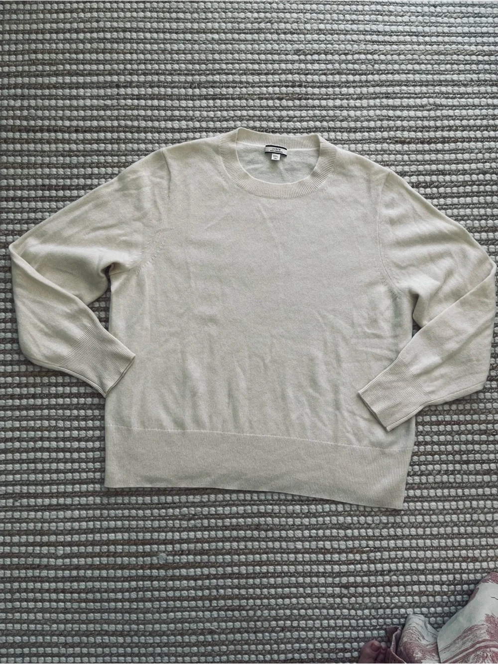 Perfect Cashmere Crewneck J. Crew Cream Size XXL